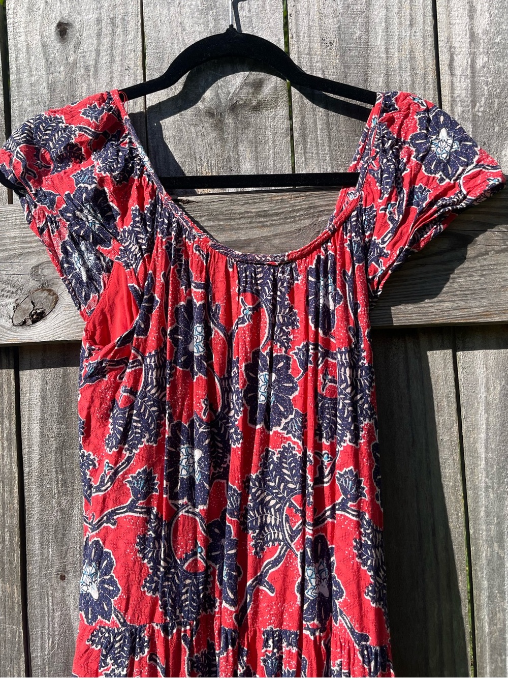 Knox Rose Red & Navy Patterned Maxi Dress Size XS - Picture 8 of 9